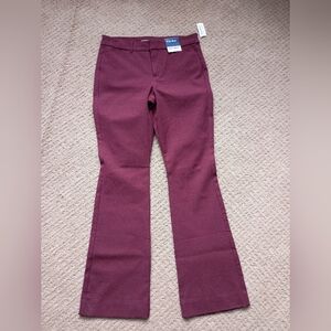 Old Navy Burgundy Pixie Flare Pants